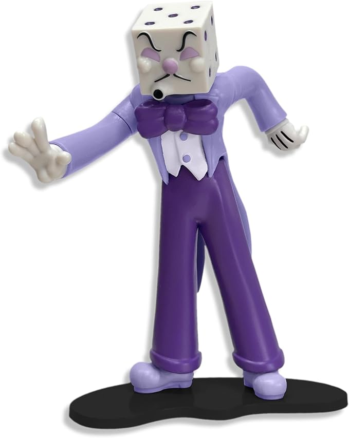 Toynk Cuphead King Dice Create-A-Figure 4-Inch Mini Adult Figure | Interchangeable Parts for Posing, Customization