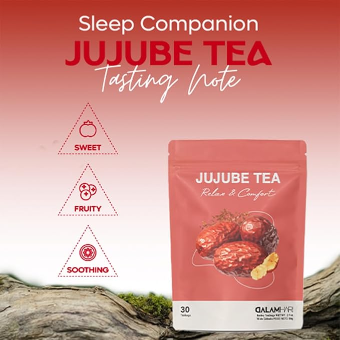 DALAMHARI Jujube Tea Bags 30T-Korean Red Date Tea Dried Jujube Fruit Dates | Korean Chinese Jujube Dates Jujubes Red Dates Breastfeeding Lactation Postpartum Nursing Mothers Sore Throat Comfort Tea Bags