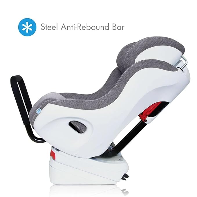 Clek Foonf Convertible Car Seat with Rigid Latch System, Crumple Zone Safety System, Adjustable Headrest, Reclining Design, Anti-Rebound Bar & Flame Retardant-Free (Edge Ziip)
