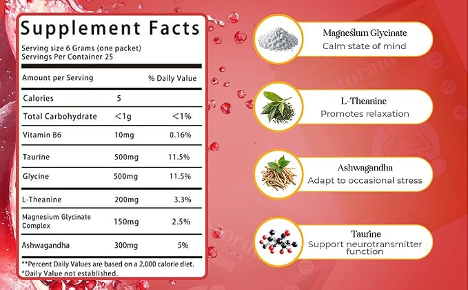 Restoraid Relaxation Drink Mix – 25 Packets | Magnesium, L-Theanine, Ashwagandha, Taurine, Glycine | Calming & Relaxing Supplement (Orange)