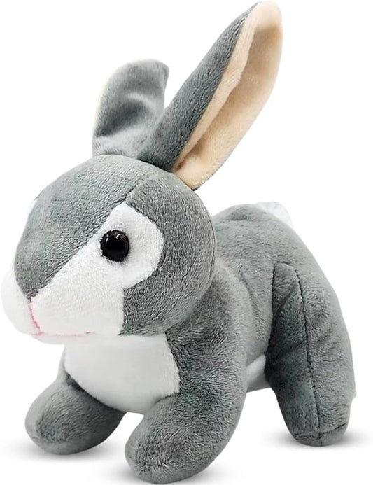 Dimple Stuffed Bunny Toy - Baby Bunny Stuffed Animal - Perfect Baby Plush Toy Gift - Cuddly Soft Toys for Children, Boys, Girls - Gift for Birthday, Baptism, Baby Shower, Ages 0 and Up (Grey)