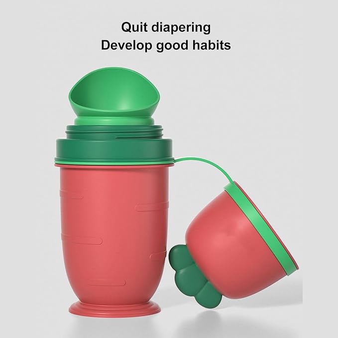 Portable Child Urinal Emergency Toilet, Kids Portable Potty Bottle Pee Training Emergency Urinal Toilet for Car Travel Camping Kid Potty Pee Training (Red)