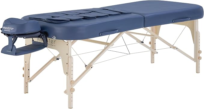 Concord 30" Portable AirWave Massage Table | Air Compression Full-Body Stretching & 3D Lumbar Support | Professional Folding Wellness Bed - Royal Blue