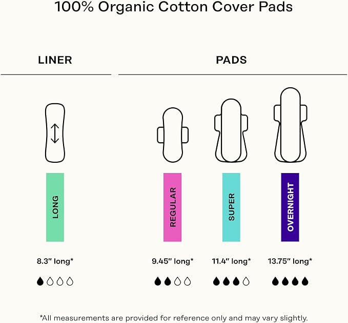 Honey Pot - Calming Herbal Super Sanitary Pads for Women - 100% Organic Cotton Top Sheet - Feminine Care - Non Cooling - Calming Herbs of Lavender, Ashwagandha, & Lemon Balm - 16ct