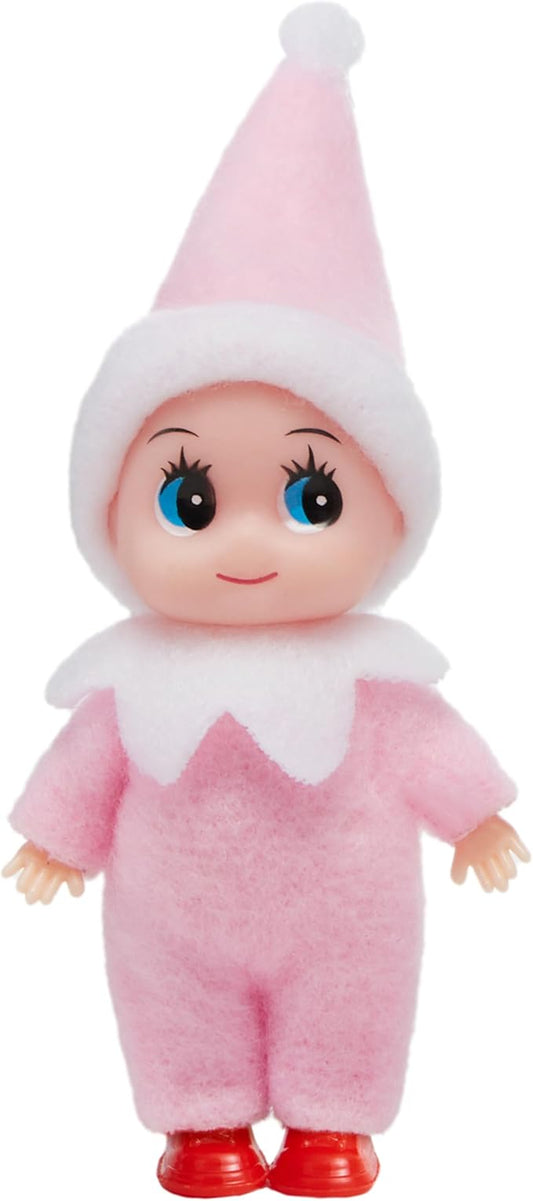 JOYIN 1 Pack Christmas Pink Tiny Elf Soft Plush Toy for Adults Kids Accessories Party Favors Xmas Party Supplies Christmas Decor, Xmas Gift