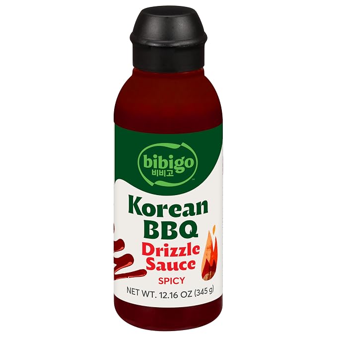 Bibigo Spicy Korean BBQ Drizzle Hot Sauce, 12.16 Ounce (Pack of 1)