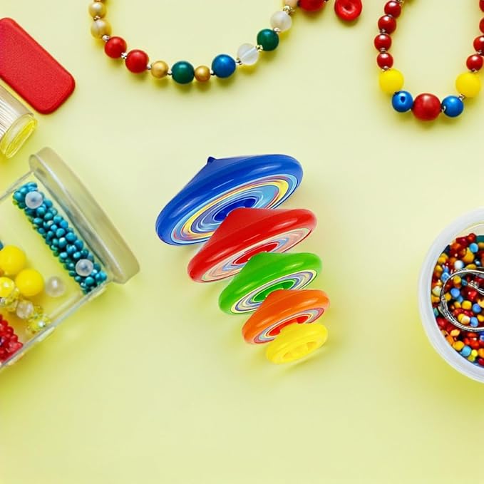 Toddmomy 1 Set Stackable Spinning Tops, Spinning Tops for Kids Educational and Interactive Learning's Stack Toys