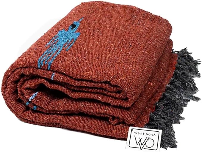 Open Road Goods Mexican Thunderbird Yoga Blanket, Handwoven Throw for Yoga, Meditation, and Home Décor – Versatile Blanket for Beach, Picnic, Camping, or Outdoor Use