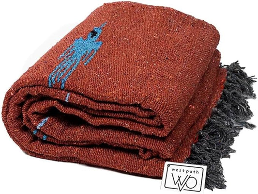 Open Road Goods Mexican Thunderbird Yoga Blanket, Handwoven Throw for Yoga, Meditation, and Home Décor – Versatile Blanket for Beach, Picnic, Camping, or Outdoor Use