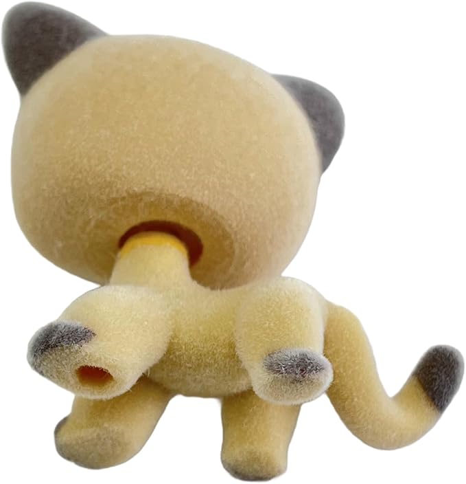 Custom Flocked Pet Shop Toy Fuzzy Animal Figure Short Hair Cat Kitty Kitten Deer OOAK (#3573)