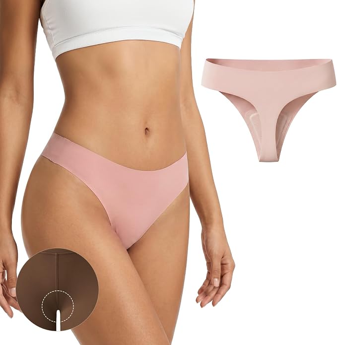 Anti Camel Toe Thongs for Women Seamless Invisible Panty No Show Underwear Liners Workout G String Breathable Tangas
