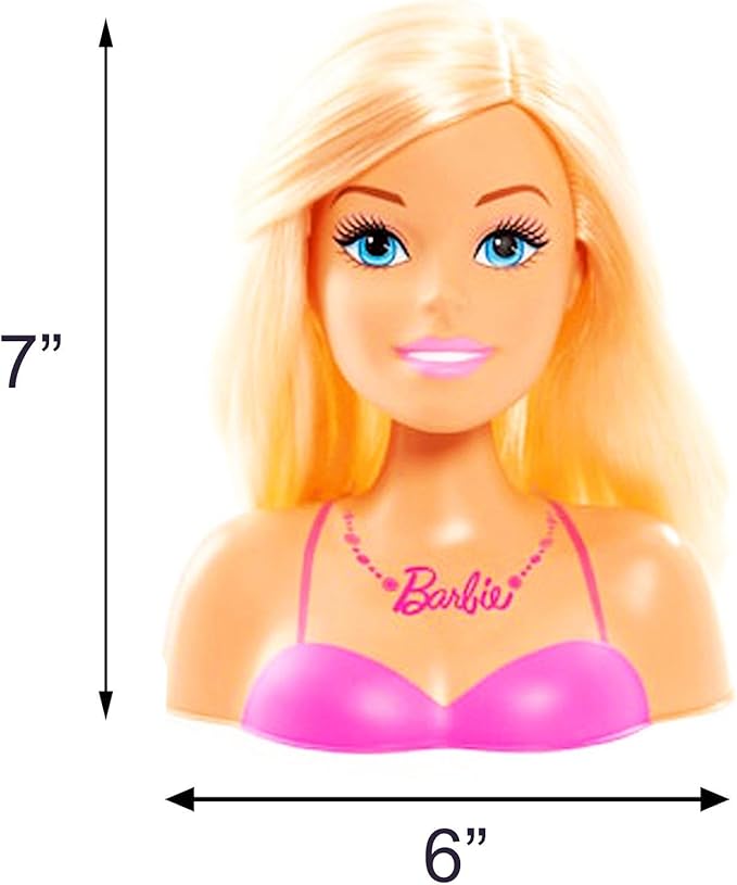 KidPlay Girls Styling Head Doll with Hair Accessories - Barbie