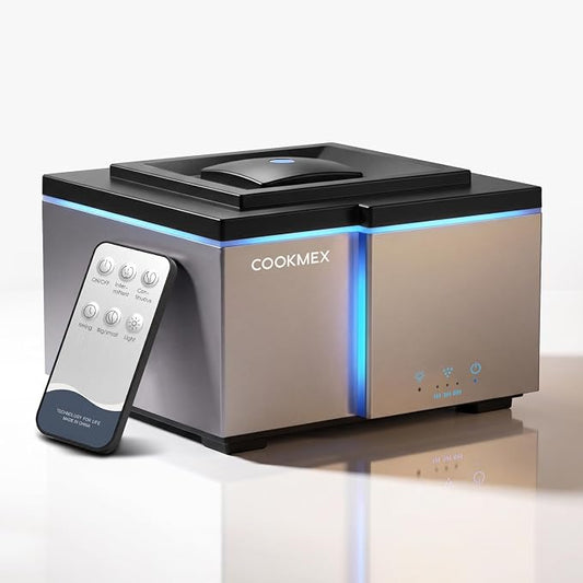 All Day Long-Lasting Aromatherapy, 500ML Large Aromatherapy Diffuser: Ultrasonic Cool Mist Humidifier, Remote Control, 7 Color Lights, Timer, Auto-Off for Home/Bedroom/Yoga (Silver)