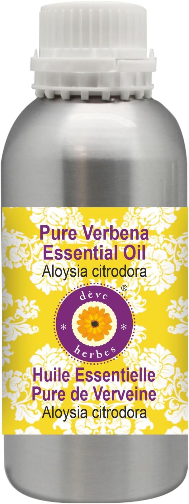 Deve Herbes Pure Verbena Essential Oil (Aloysia citrodora) Steam Distilled 300ml (10 oz)