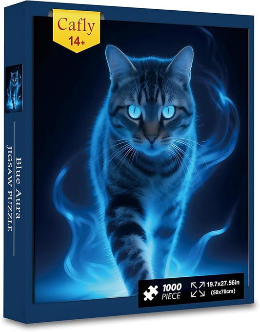 Jigsaw Puzzles 1000 Pieces for Adults - Challenging Fun Puzzles Stunning Art Wall Decor, Gift for Adult Puzzle Lovers, Blue Aura C0821