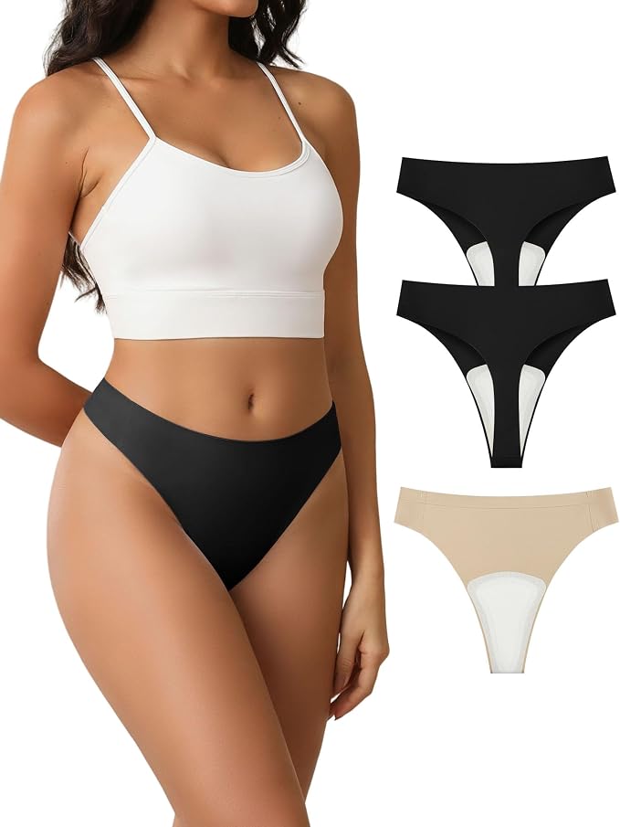 Camel Proof Underwear for Women Seamless Thongs with Camel Concealer Toe No Show Yoga Bikini Workout Panties