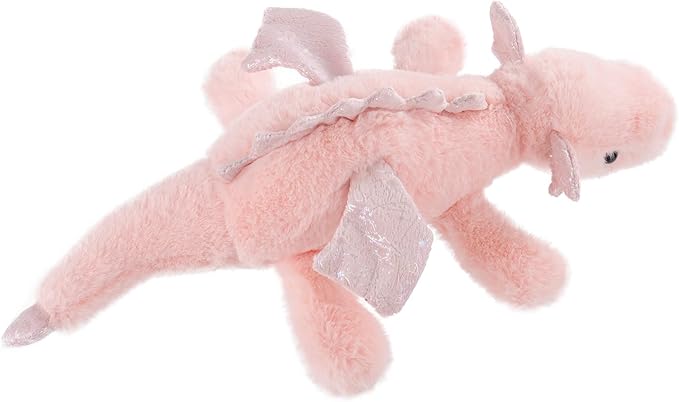 Apricot Lamb Toys Plush Pink Lying Dragon Dinosaur Stuffed Animal Soft Cuddly Perfect for Child (Pink Dragon,15 Inches)