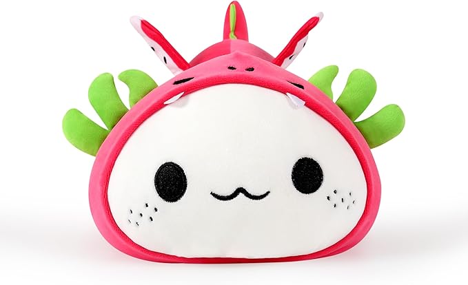 Onsoyours Cute Axolotl Dragon Fruit Plush, 19" Soft Large Stuffed Animals Big Axolotl Pitaya Plush Pillow, Kawaii Plushie Toy for Kids (Axolotl Dragonfruit B, 19")