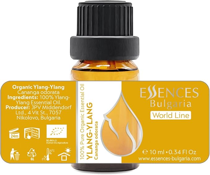 Set Evening Meditation Organic Essential Oils |0.84 Fl Oz | Frankincense (5ml) + Ylang Ylang (10ml) + Cedarwood (10ml) | 100% Pure and Natural | Undiluted | Therapeutic Grade | Non-GMO | 3 pcs