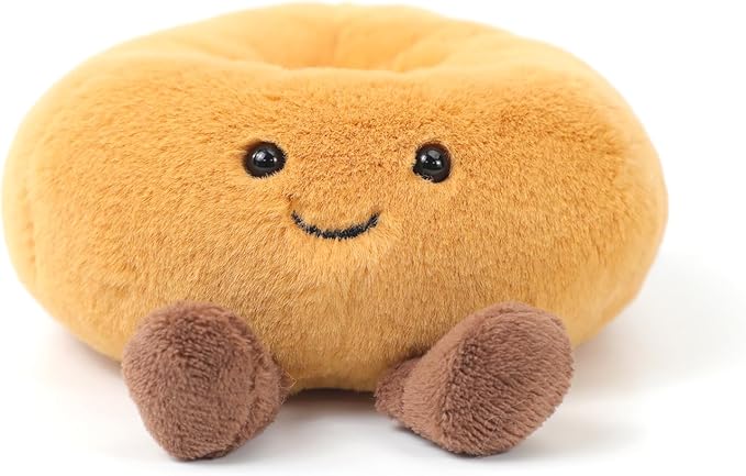 RECUR Plush Bagel Stuffed Animals,Soft Food Plush,Cute Plushie