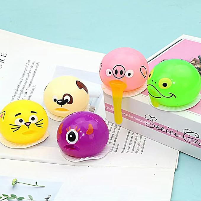 Vomiting Egg Slime Toy - Funny Prank Squeeze Stress Ball Puking Yolk, Novelty Fidget Relief Toy Gag Gift for Kids Adults, Christmas Stocking Stuffers & Birthday Parties