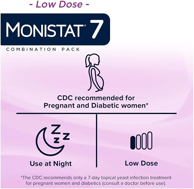 Monistat 7 Simple Feminine Cream with RX Strength, 7 Day Medicated Cream, Pack of 3