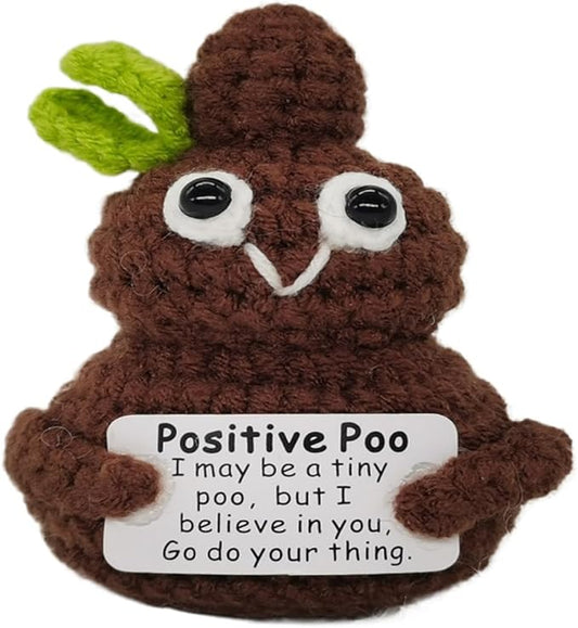 Positive Funny Gag Gift Potato Head with Card Mini Crochet Knitting for Handmade Emotional Support Gifts Novelty Party Decoration & Party Essential Birthday Surprises