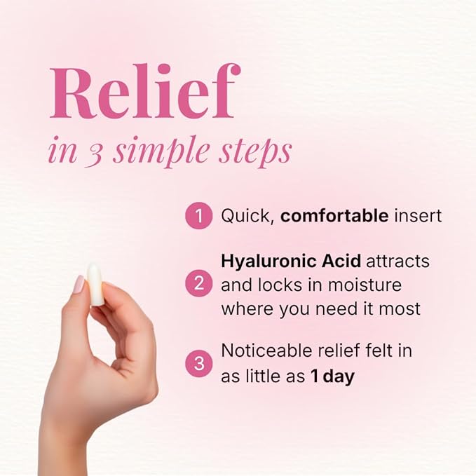 VLUSH Hyaluronic Acid Vaginal Moisturizer – Hormone-Free & Estrogen-Free Suppositories for Vaginal Dryness Relief – Fragrance-Free Intimate Comfort for Menopause & Perimenopause (10 Count)