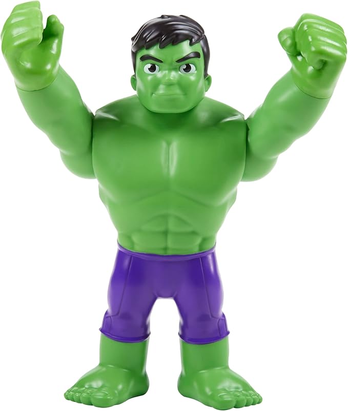 Spidey and His Amazing Friends Marvel Supersized Hulk 9-inch Action Figure,Preschool Super Hero Toy,Kids Ages 3 and Up,Avengers Action Figures