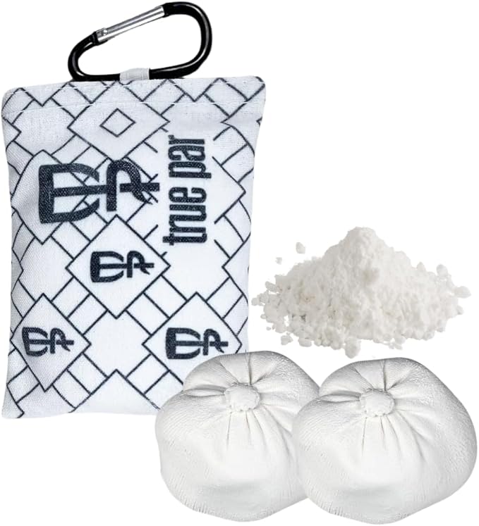 Disc Golf Chalk Bag Bundle | 2 Extra Chalk Balls Included | Refillable Grip Enhancer Hand Chalk | Disc Golf Accessories Grip Bag with Carabiner | Disc Golf Gifts