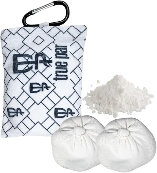 Disc Golf Chalk Bag Bundle | 2 Extra Chalk Balls Included | Refillable Grip Enhancer Hand Chalk | Disc Golf Accessories Grip Bag with Carabiner | Disc Golf Gifts