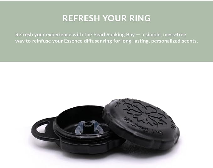 Essence Refresh Kit | Solid Scents Essential Oils | Aromatherapy Nasal Diffuser | Personal Scent Clip for Travel, Work & Everyday Use | Made in USA | Rosemary Mint | Black Pod