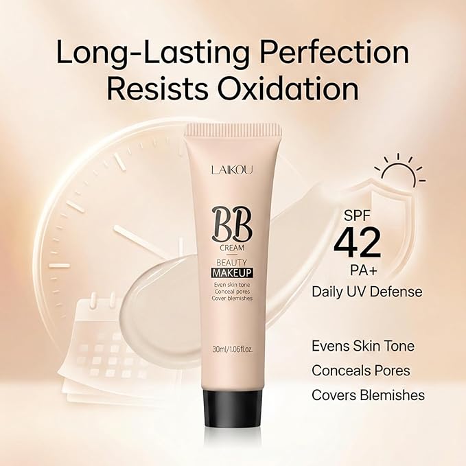 Korean BB Cream & Foundation 2-in-1 - Buildable Coverage Tinted Moisturizer with SPF, for a Natural Matte Finish & All-Day Wear (360 Deep)