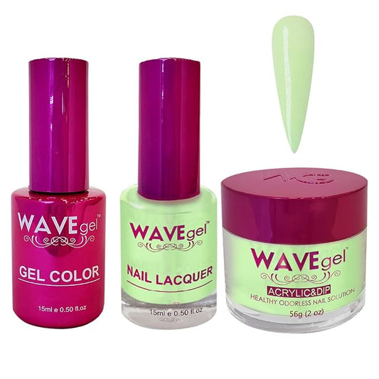 WAVEGEL Soak-Off Gel, Nail Lacquer & Acrylic/Dip Powder Matching Set - Princess Collection - #49 Seed Of Growth