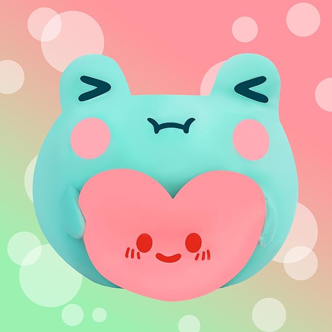 Large Frog Plush Pillow Stuffed Animal Toy,Big Size Cute Soft 12" Fat Kawaii Hugging Cuddle Huggable Plushie,Gift for Kids (Heart Frog)