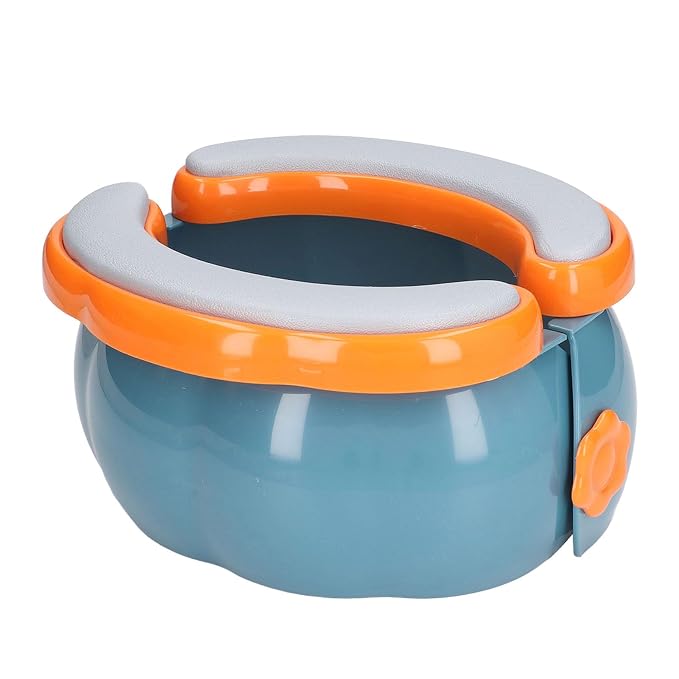 Semme Foldable Travel Potty for Toddlers Portable Hygienic Kids Emergency Toilet with 20 Bags PU Soft Pad Storage Bag Ideal for Road Trips Camping Potty Training (Style 3)