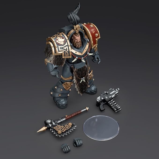 JOYTOY 1/18 Warhammer The Horus Heresy Action Figure 5.59 inch Space Wolves Varagyr Wolf Guard Squad Varagyr Terminator 4 Collection Model Birthday Gift