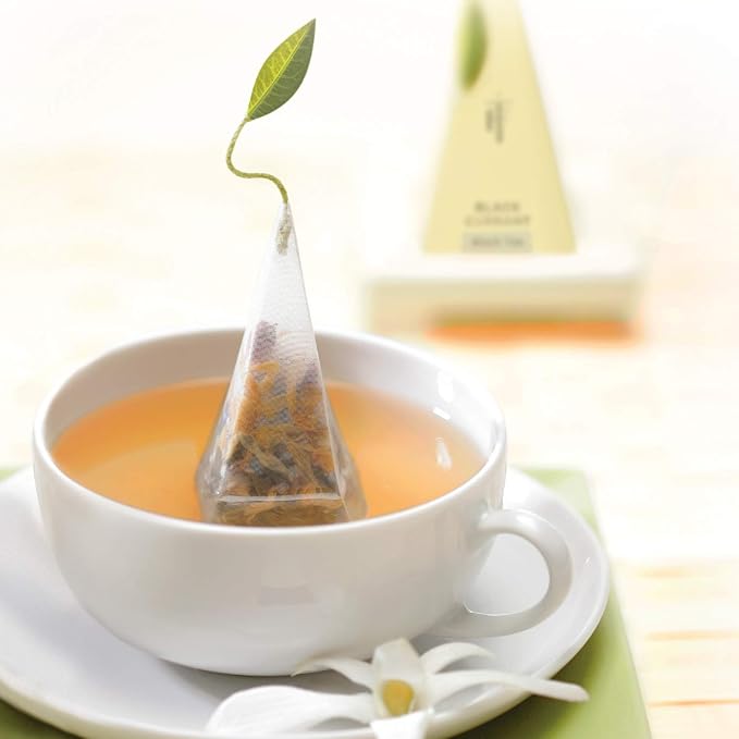 Tea Forte Premium Petite Presentation Box Gift Set Sampler, 10 Count, 2 of Each Blend Individually Wrapped Handcrafted Pyramid Infuser Bags, Herbal Tea