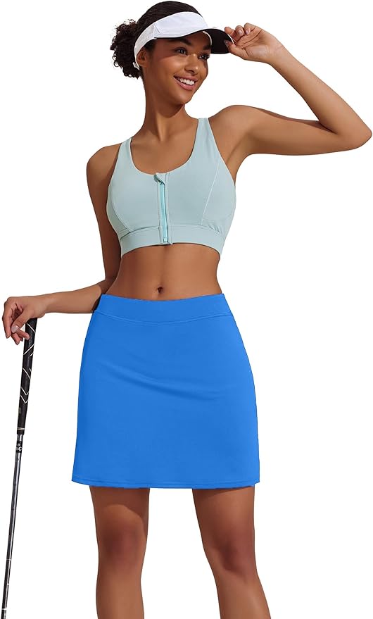 Ekouaer Women's Active Performance Skort Lightweight Skirt for Golf Tennis | Built-in Shorts, A Line, High Waisted, Tummy Control, Pickleball, Running, Workout, Sports, Skorts for Woman