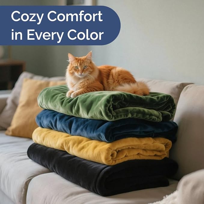 Ultra Soft Fleece Throw Blanket - College Dorm Room Essentials - Hearts | Flannel Fleece, Thick, Warm & Breathable, All Season Cozy, Anti-Static, Microplush, Lightweight for Couch, Bed & Dorm Bedding
