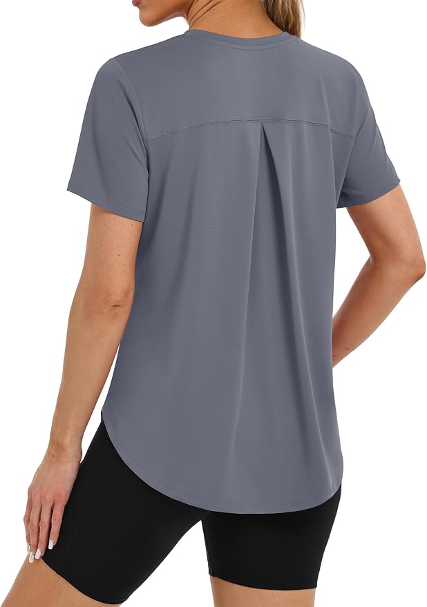 BKRIVE Workout Tops for Women UPF 50+ Quick Dry Shirts (S-3XL) | Ideal for Hiking, Yoga, Running, Gym workouts, Pilstes, Tennis & Travel. Lightweight, Breathable & Moisture wicking