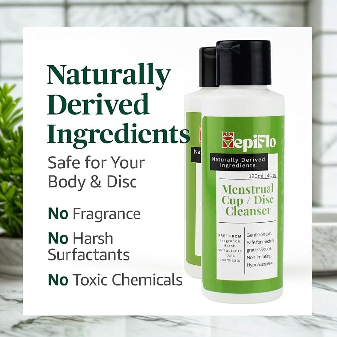 Menstrual Cup and Disc Cleanser Gel 120ml – Gentle pH-Balanced Wash for Reusable Period Products | Natural, Hypoallergenic, Fragrance-Free | Safe for Medical-Grade Silicone