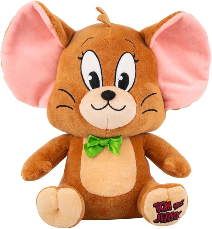 Jazwares Warner Bros. Discovery Tom and Jerry, 8-Inch Jerry Plush - Super-Soft and Huggable Plush Toy - Official Licensed Plush - for All Ages