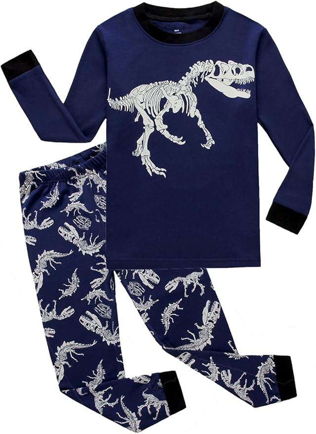 KikizYe Little Big Boys Girls Pajamas Set Kids PJs 100% Cotton Sleepwear