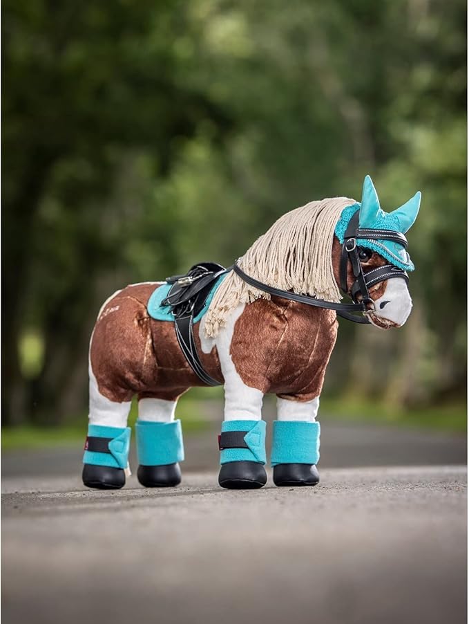 LeMieux Toy Pony Bandages for Toy Pony - Fleece - Simple Fastening - Suitable for Ages 3 Years + - Azure