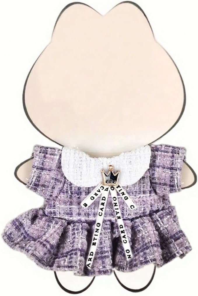 Doll Outfit Set for 17cm, Premium Fashion Dresses with Accessories, Luxury Chic Doll Clothing & Style Bundle, (NO Doll)