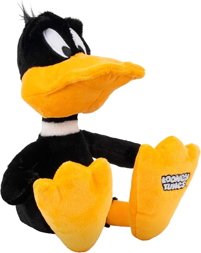 Jazwares Warner Bros. Discovery Looney Tunes, 8-Inch Daffy Duck Plush - Super-Soft and Huggable Plush Toy - Official Licensed Plush - for All Ages
