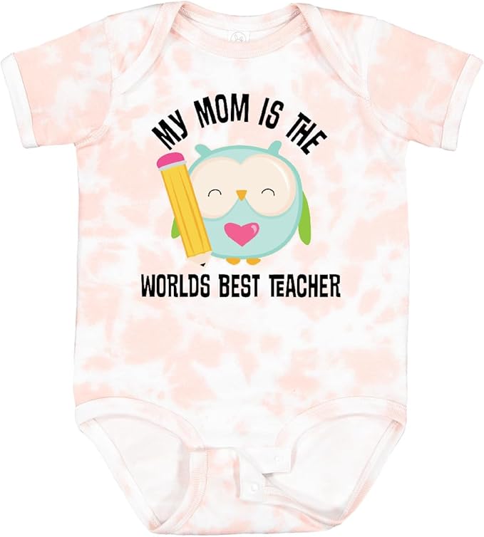 inktastic Teacher Mom School Owl Baby Bodysuit