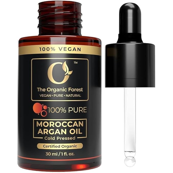 100% Plant Based Argan Oil - Moroccan Oil for Hair and Skin - Pure, Cold-Pressed, Natural - Best Argan Oils for Frizzy Hair, Face and Body - Pure Oils of Morocco - Hydrating and Nourishing