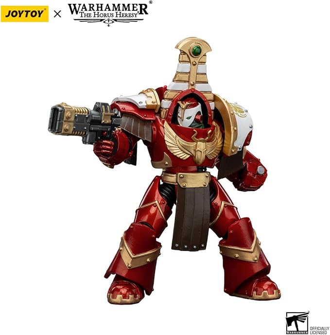 JOYTOY Warhammer 40K Thousand sons 5.35in Sekhmet Terminator Cabal Sekhmet Volkite Charger and Power Fist 1:18 Scale Action Figure Mecha Joy Toy Collection Model